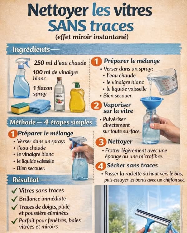 Astuces vitres sans traces