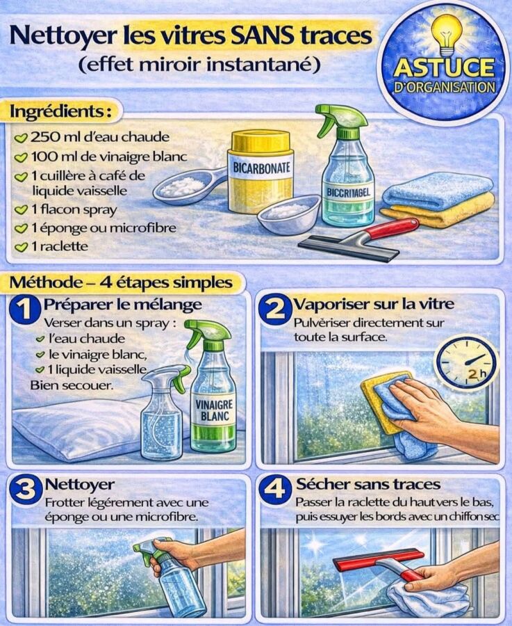 Techniques pour vitres impeccables