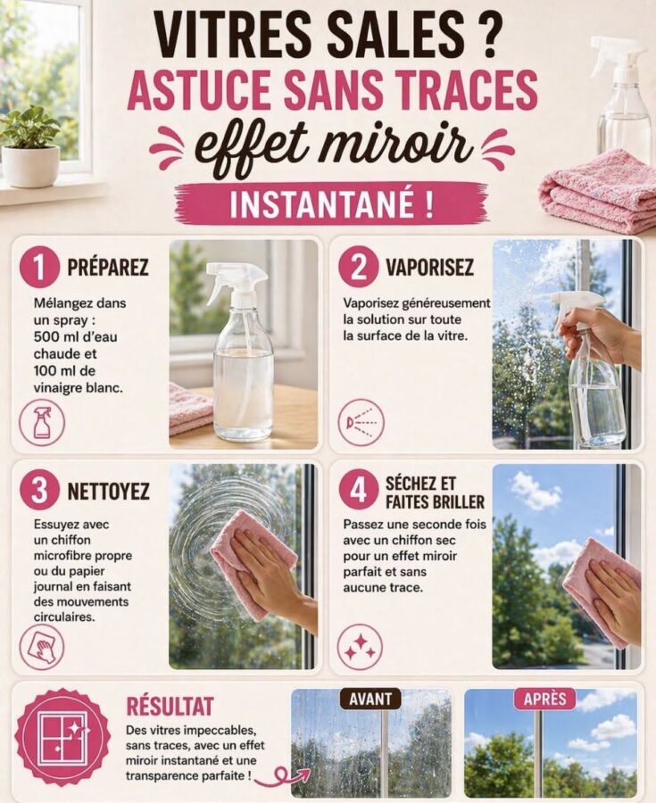 Nettoyage vitres sans traces